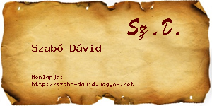 Szabó Dávid névjegykártya